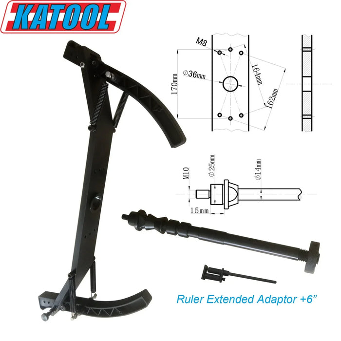 Katool Tire Changer KT-T850 & Wheel Balancer KT-B700 Combo w/ adaptors