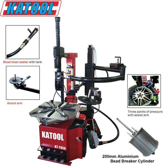 Katool Tire Changer KT-T850 & Wheel Balancer KT-B700 Combo w/ adaptors