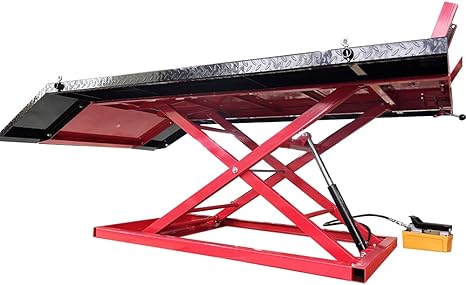 Katool KT-MOTO150LT Motorcycle ATV Lift 1500 Lbs Pedal Hydraulic Pump Lift Table
