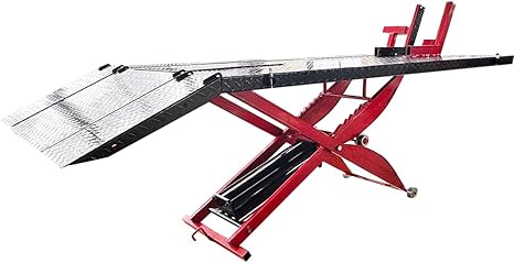 Katool KT-MOTO100LT Motorcycle Lift ATV 1000 lbs Pedal Pneumatic Pump Lift Table