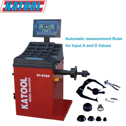 Katool Tire Changer KT810 & Wheel Balancer KT-B760 Combo w/ adaptors