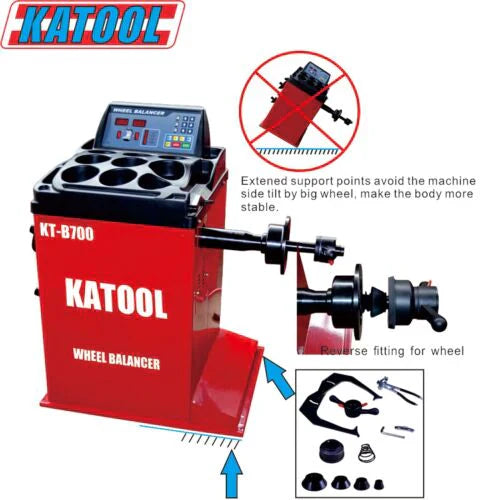 Katool Tire Changer KT-T810 & Wheel Balancer KT-B700 Combo w/ adaptors