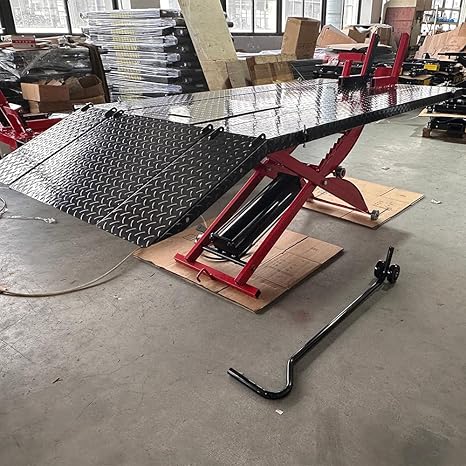 Katool KT-MOTO100LT Motorcycle Lift ATV 1000 lbs Pedal Pneumatic Pump Lift Table