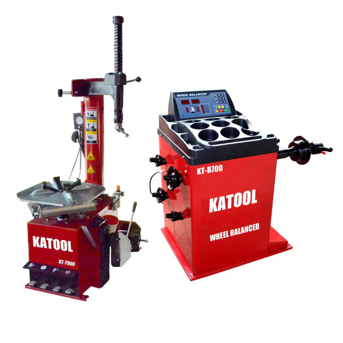 Katool Tire Changer KT-T800 & Wheel Balancer KT-B700 Combo  w/ adaptors