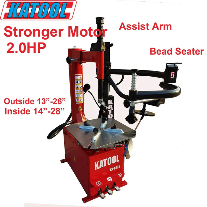 Katool Tire Changer KT-T835 & Wheel Balancer KT-B760 Combo w/ adaptors